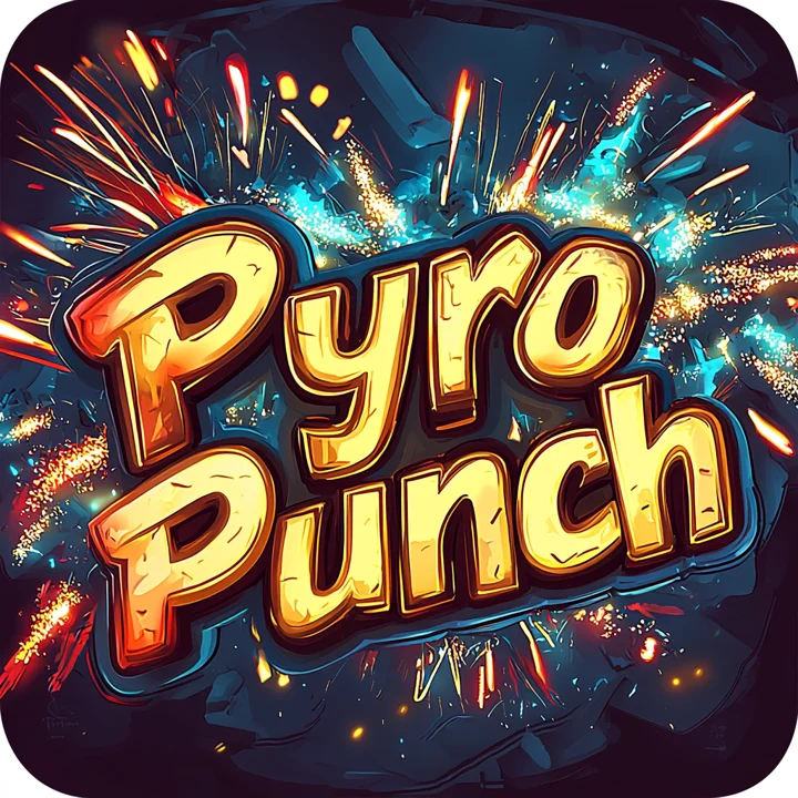 PyroPunch brand artwork with fireworks